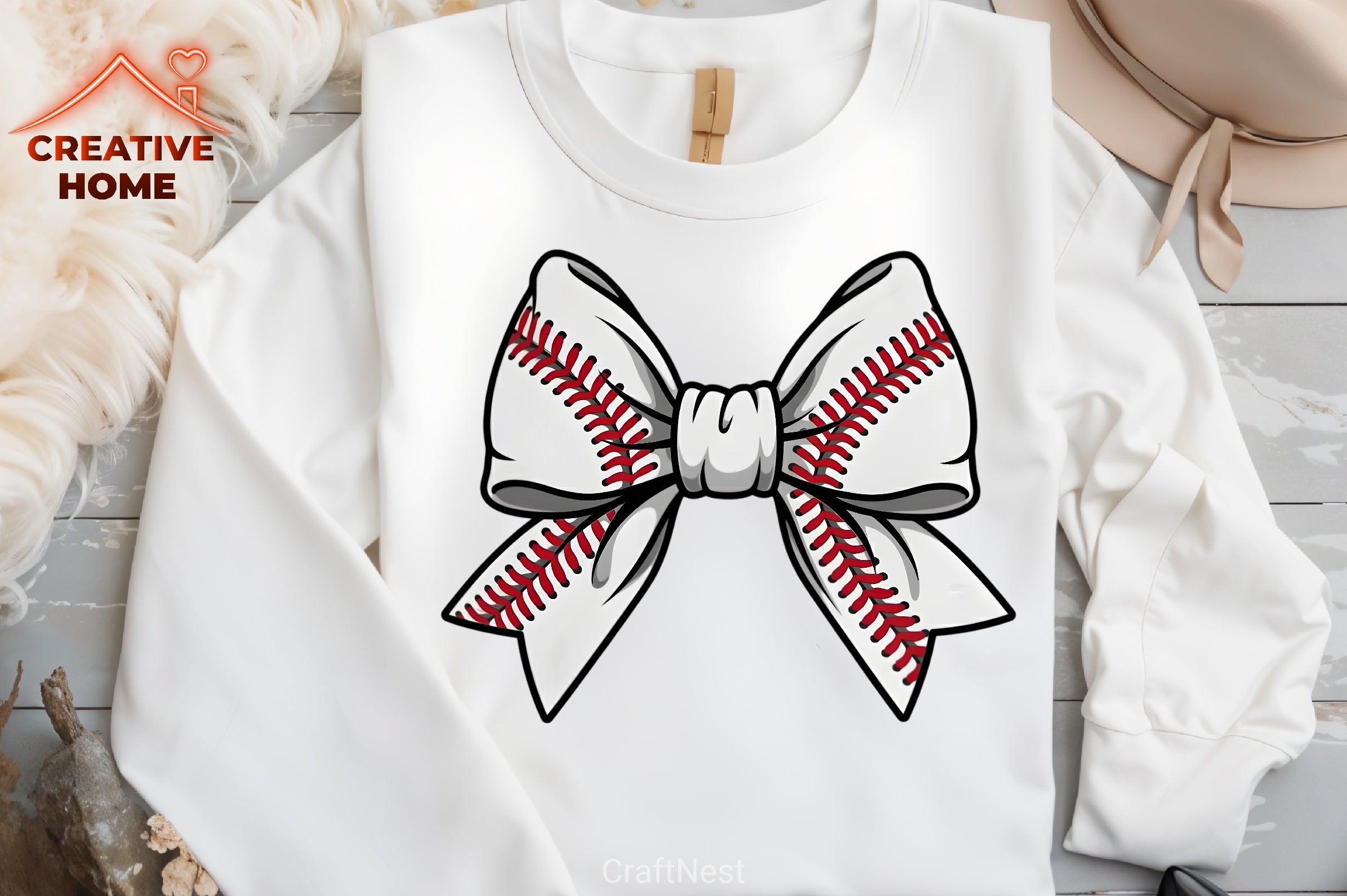 Baseball Stitch Bow Clipart Bundle - CraftNest - Digital Crafting and Art