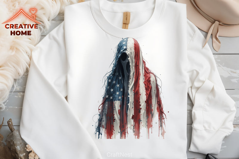 4th of July Gothic Ghost Clipart Bundle - CraftNest - Digital Crafting and Art