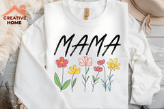 Floral Mama Retro Flowers SVG Bundle - CraftNest - Digital Crafting and Art