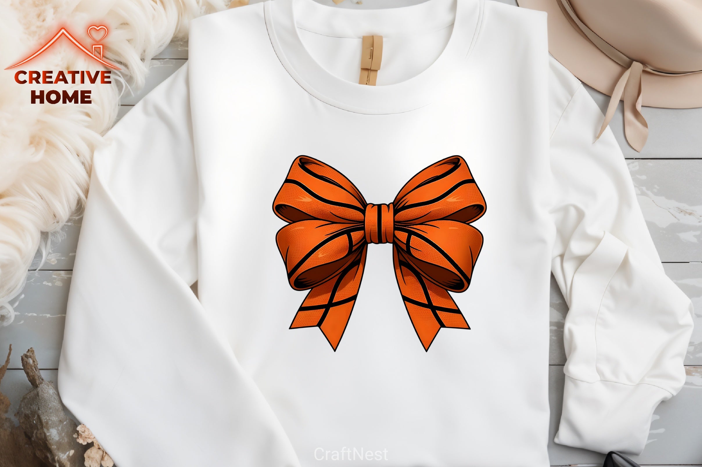 Basketball Bow Clipart - CraftNest - Digital Crafting and Art