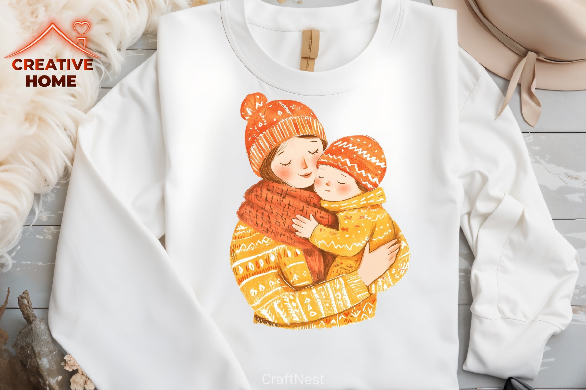 Mother's Day Folk Art Clipart Bundle - CraftNest - Digital Crafting and Art