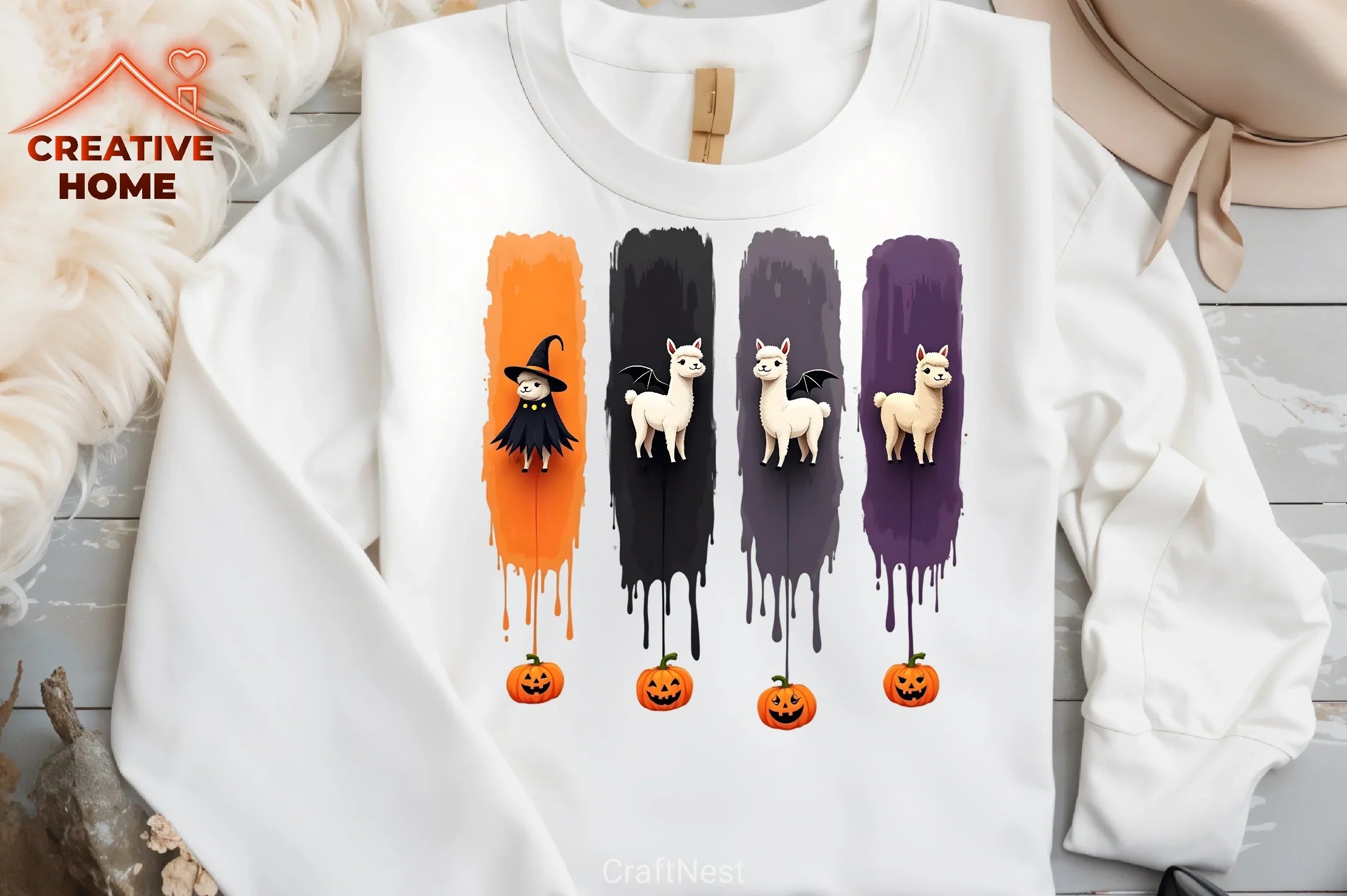 Halloween Alpacas Clipart Bundle - CraftNest - Digital Crafting and Art