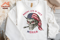 Patriotic Skull Flag Clipart Bundle - CraftNest - Digital Crafting and Art