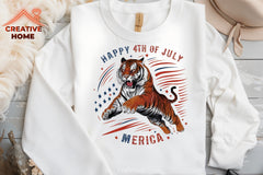 Patriotic Tiger Clipart Bundle 5 - CraftNest - Digital Crafting and Art