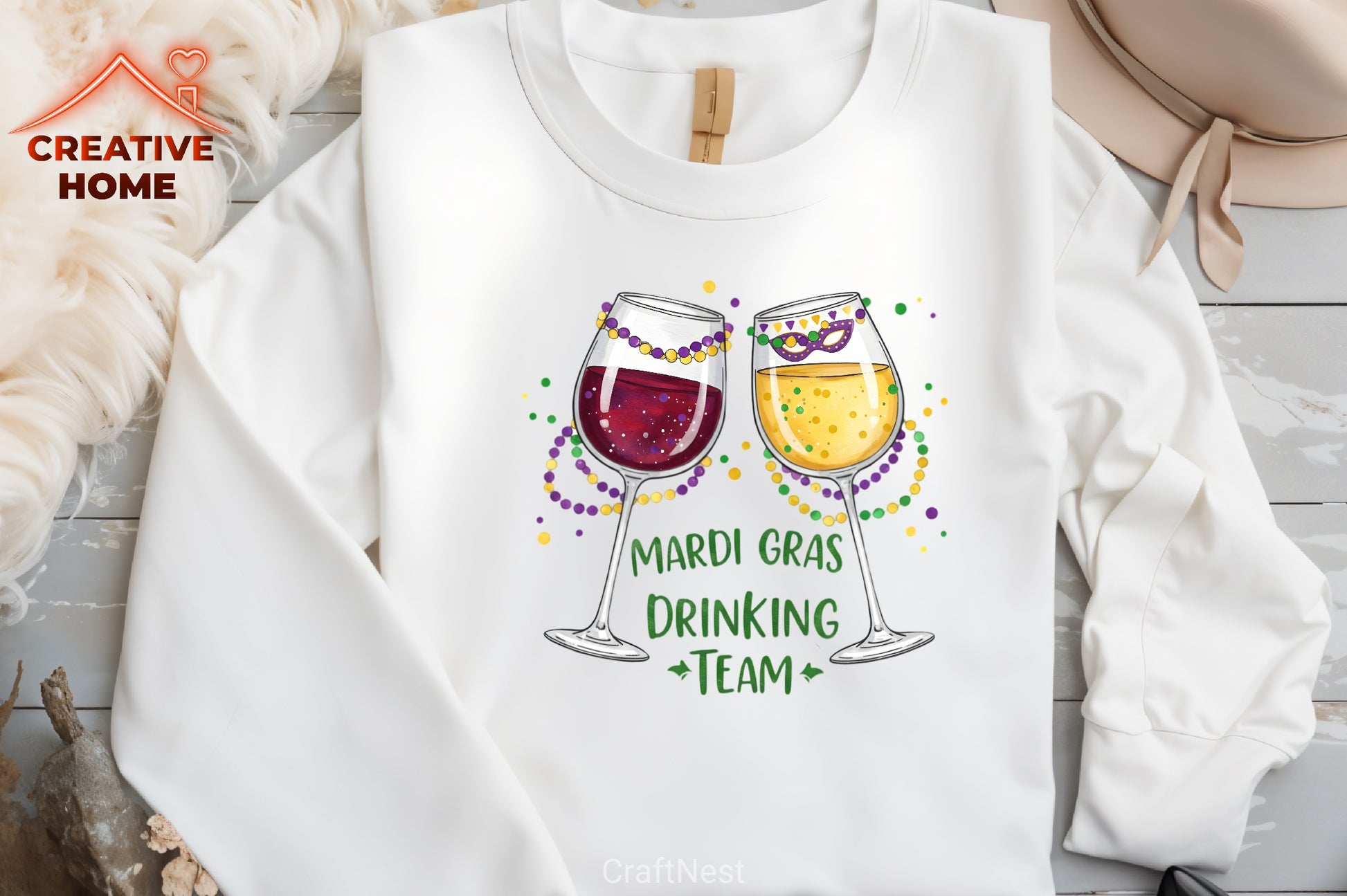 Mardi Gras Drinking Team Clipart Bundle - CraftNest - Digital Crafting and Art