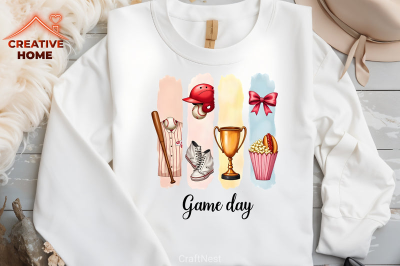 Baseball College Brushstrokes Clipart Bundle - CraftNest - Digital Crafting and Art