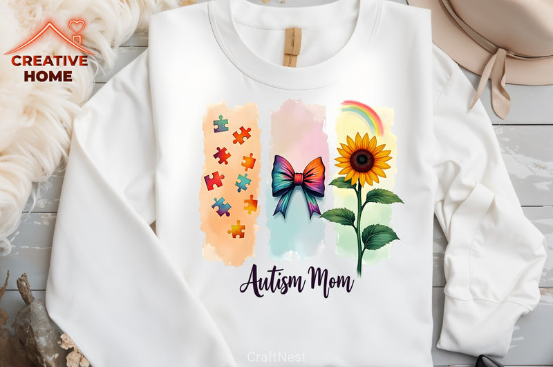 Autism Awareness Mom Clipart Bundle - CraftNest - Digital Crafting and Art