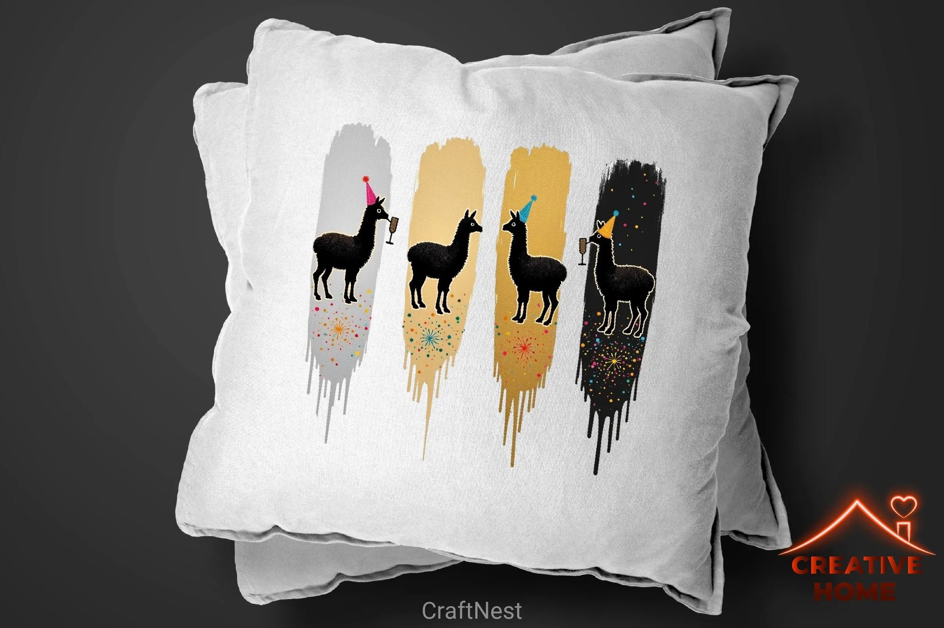 Festive Llama Reindeer Clipart Bundle - CraftNest - Digital Crafting and Art