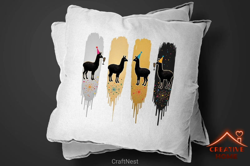 Festive Llama Reindeer Clipart Bundle - CraftNest - Digital Crafting and Art