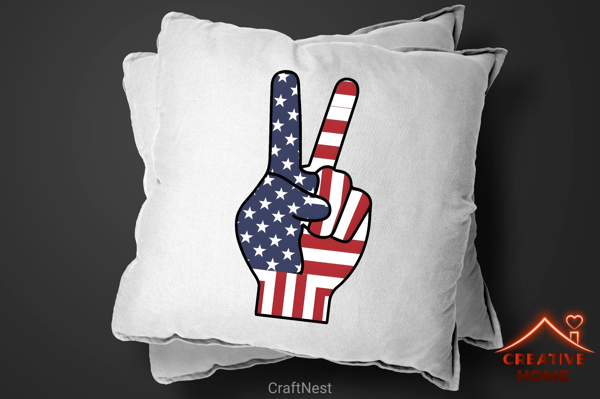 Patriotic Peace Hand Sign Clipart Bundle - CraftNest - Digital Crafting and Art