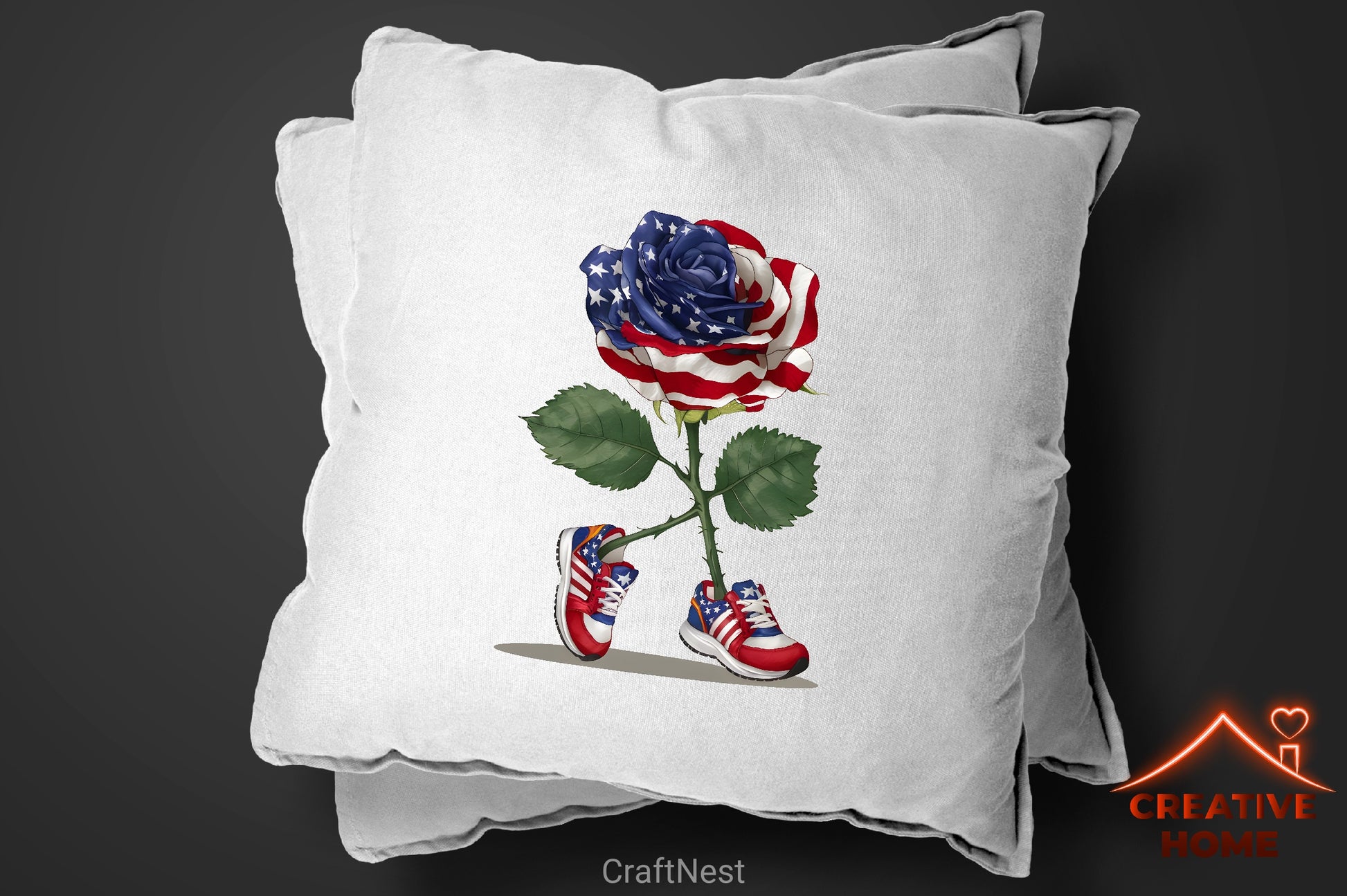 Patriotic Rose Running Shoes Clipart Bundle - CraftNest - Digital Crafting and Art