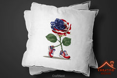 Patriotic Rose Running Shoes Clipart Bundle - CraftNest - Digital Crafting and Art