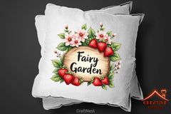 Spring Strawberry Fairy Garden Clipart Bundle - CraftNest - Digital Crafting and Art
