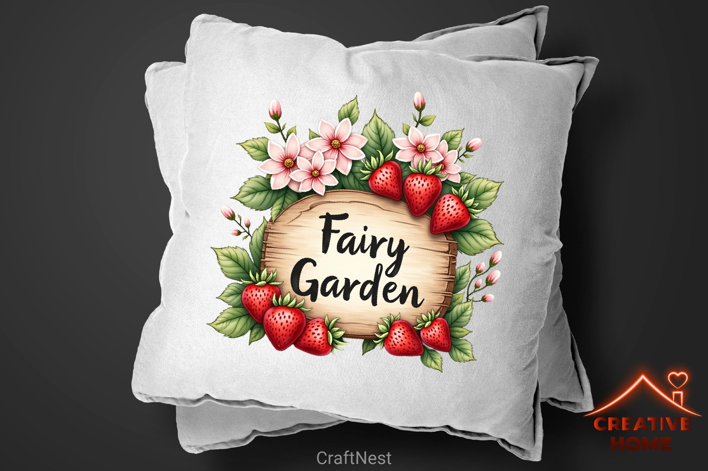 Spring Strawberry Fairy Garden Clipart Bundle - CraftNest - Digital Crafting and Art