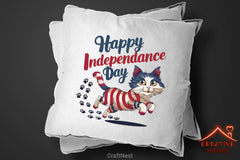 Independence Day Patriotic Cat Clipart Bundle - CraftNest - Digital Crafting and Art