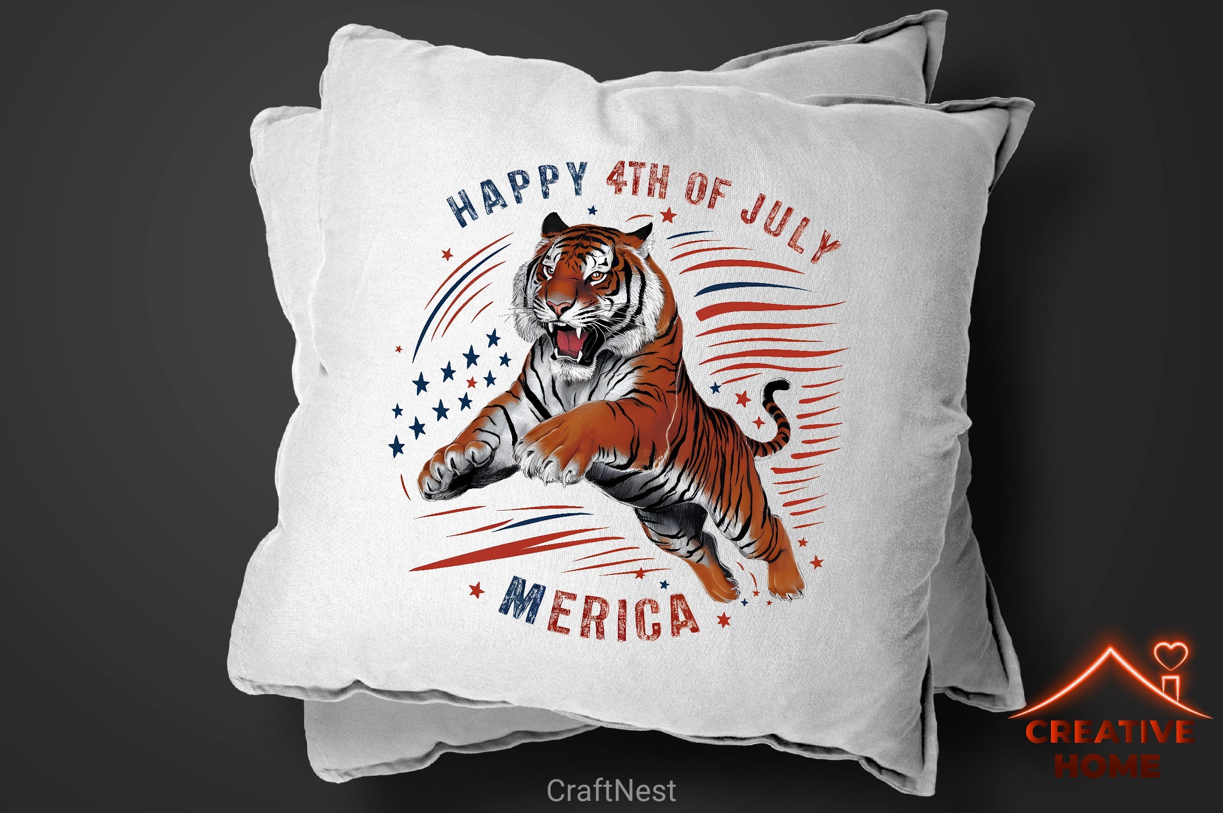 Patriotic Tiger Clipart Bundle 5 - CraftNest - Digital Crafting and Art