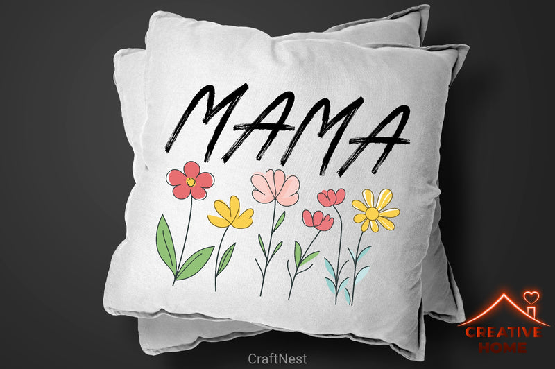 Floral Mama Retro Flowers SVG Bundle - CraftNest - Digital Crafting and Art