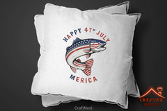 Patriotic Trout Logo Clipart Bundle - CraftNest - Digital Crafting and Art