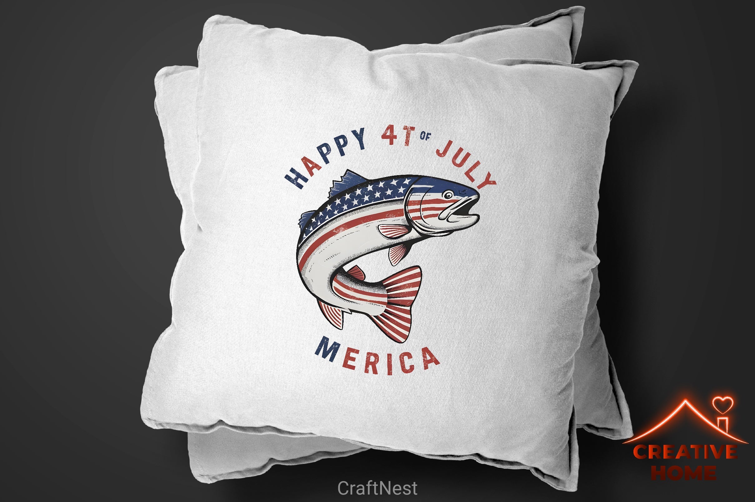 Patriotic Trout Logo Clipart Bundle - CraftNest - Digital Crafting and Art