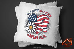 Patriotic Heart & Daisy Clipart Bundle - CraftNest - Digital Crafting and Art
