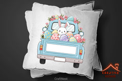 Easter Truck Monogram Clipart Bundle 1 - CraftNest - Digital Crafting and Art