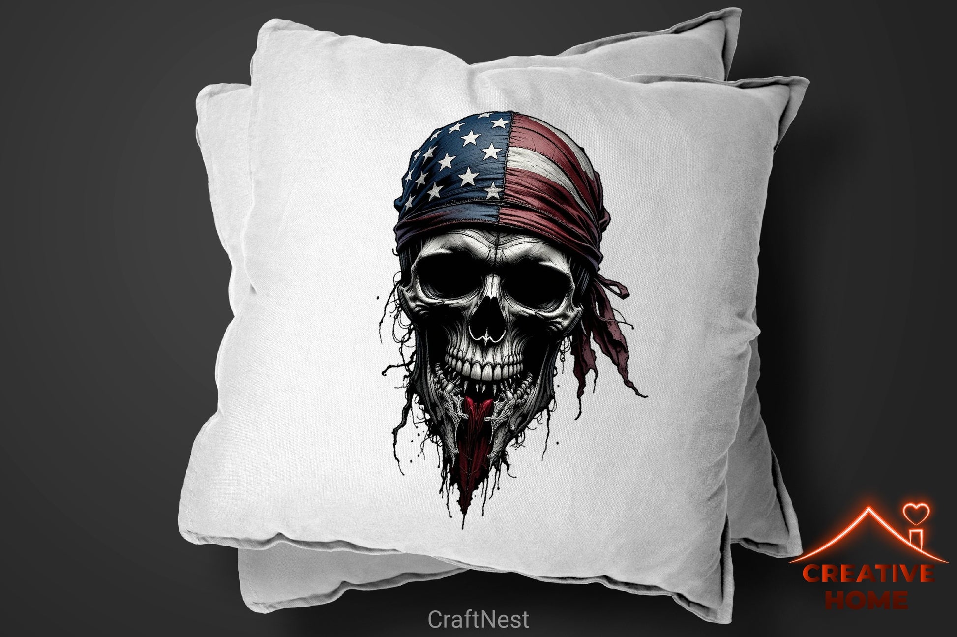 Gothic Skull Flag Clipart Bundle - CraftNest - Digital Crafting and Art