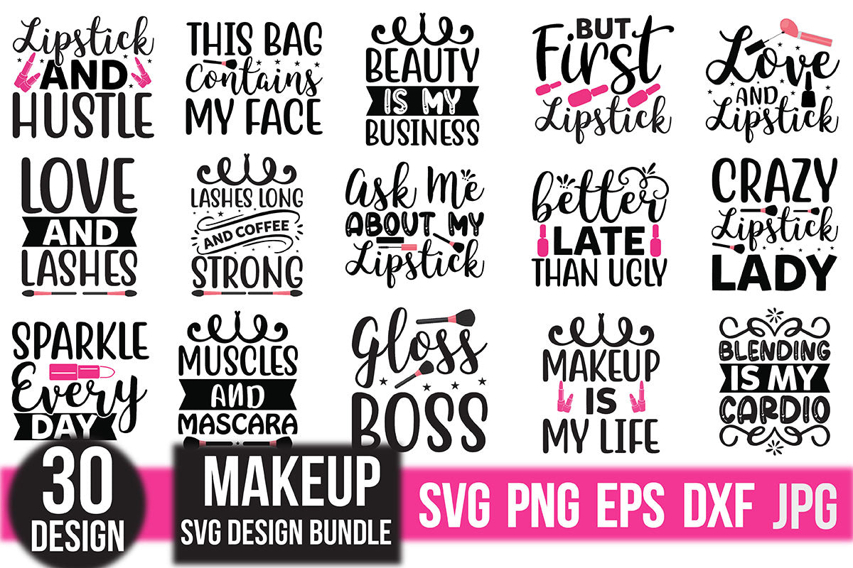 Makeup SVG Bundle 11 - CraftNest - Digital Crafting and Art