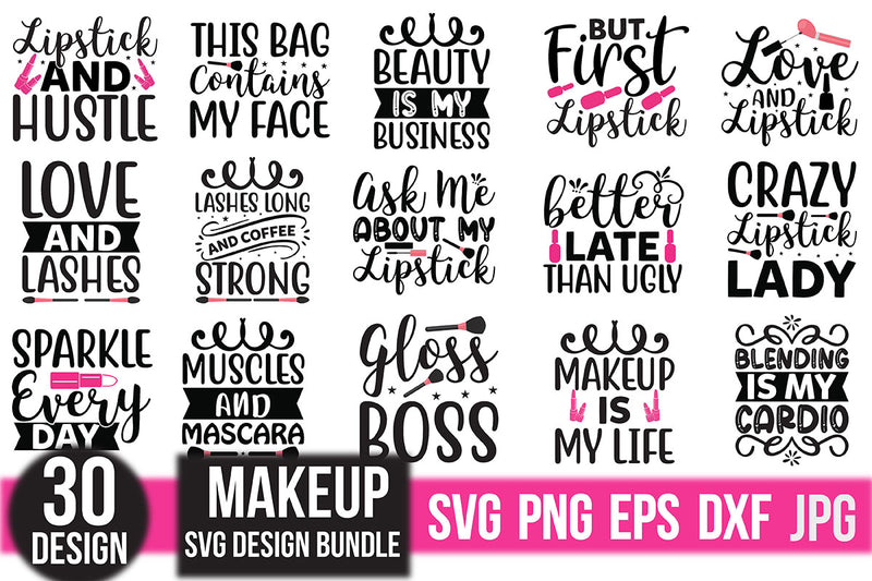 Makeup SVG Bundle 11 - CraftNest - Digital Crafting and Art