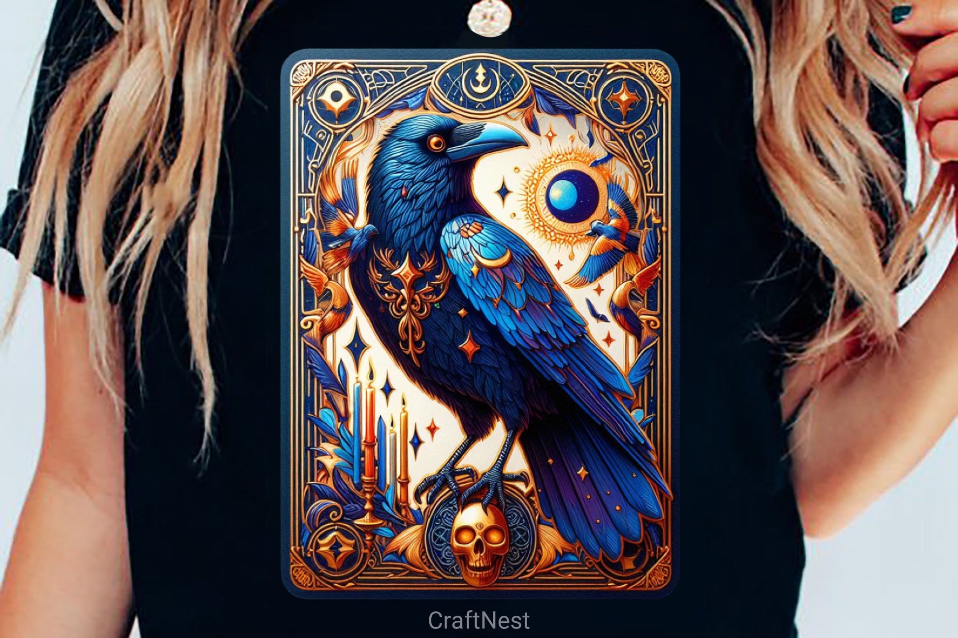 Raven Bird Tarot Card Clipart Bundle 11 - CraftNest - Digital Crafting and Art