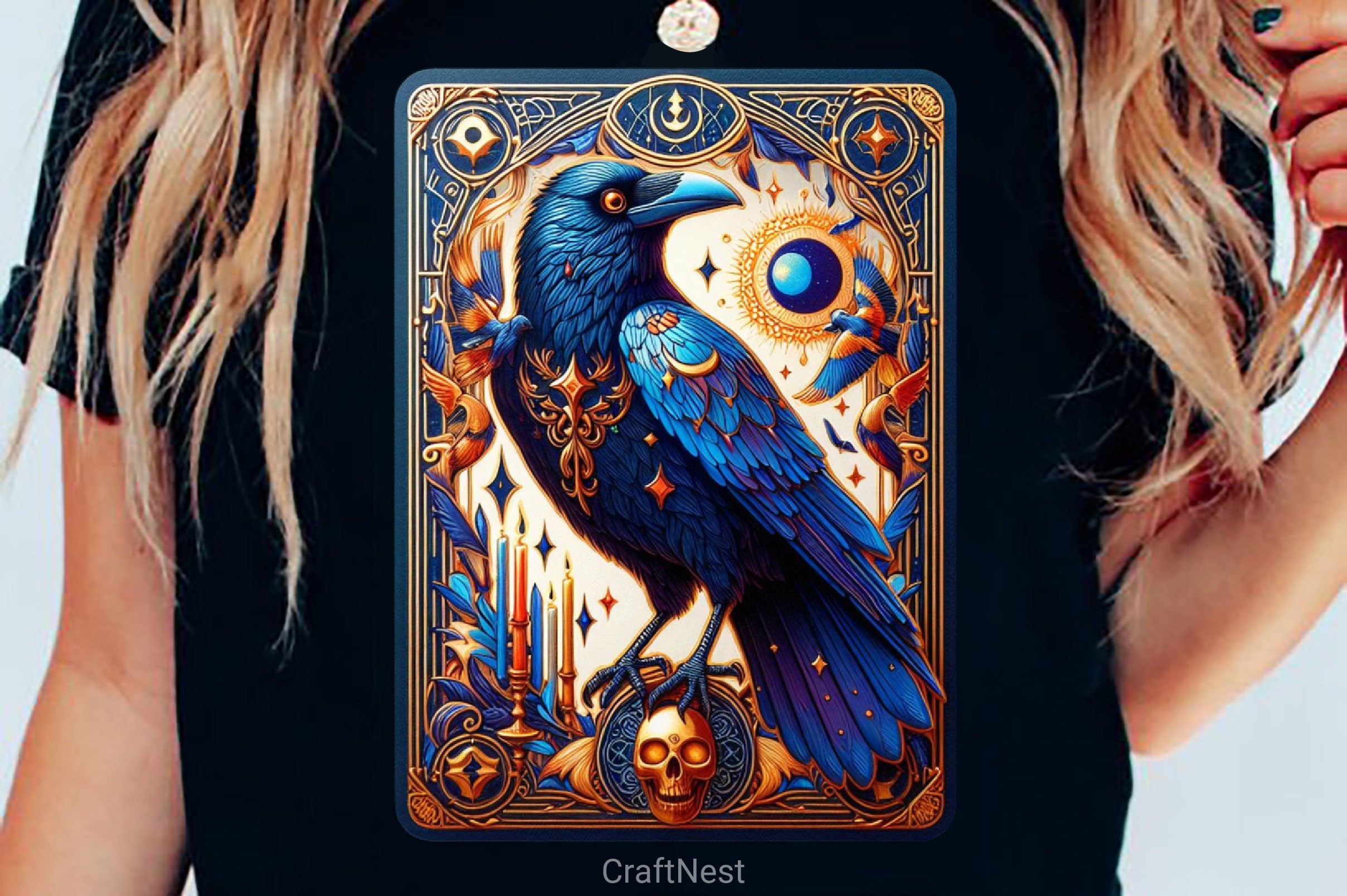 Raven Bird Tarot Card Clipart Bundle 11 - CraftNest - Digital Crafting and Art