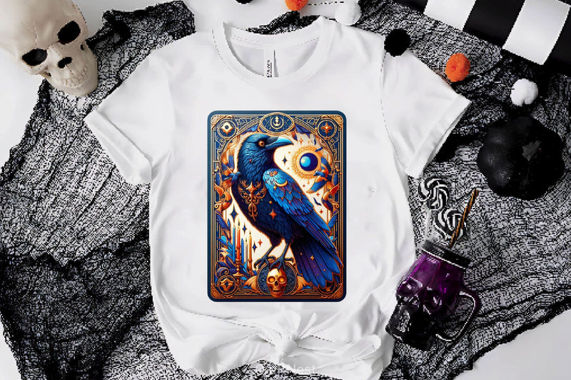 Raven Bird Tarot Card Clipart Bundle 11 - CraftNest - Digital Crafting and Art