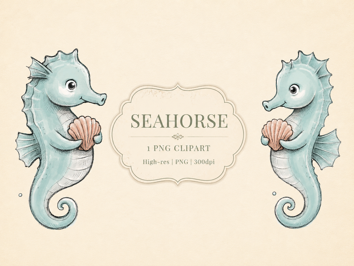 Seahorse Clipart Bundle