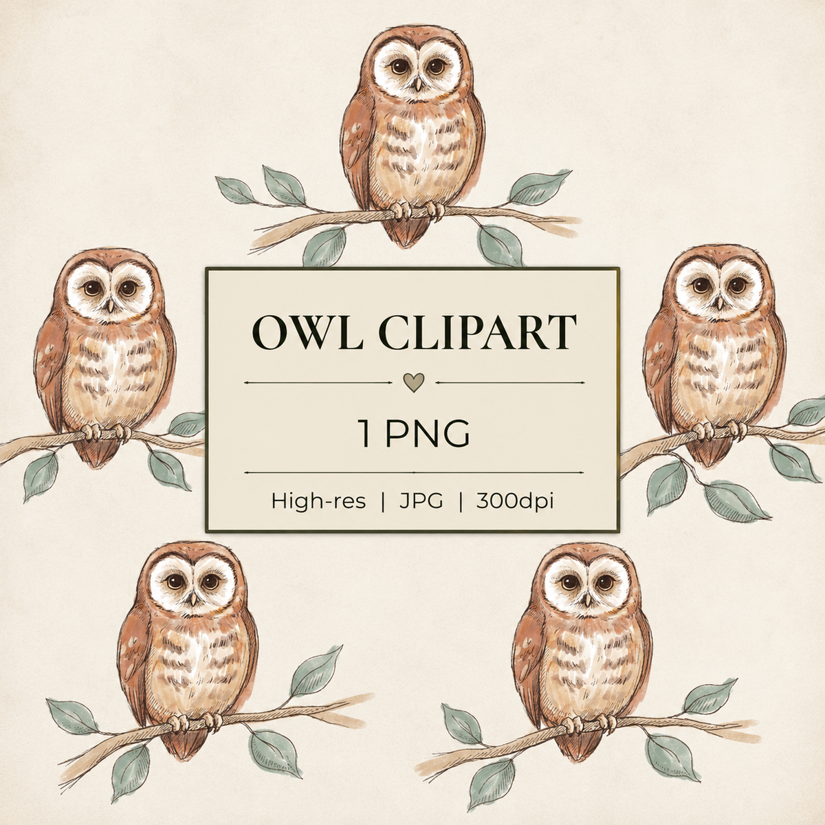 Owl Clipart Bundle