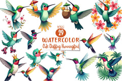 Cute Dabbing Hummingbird Clipart Bundle 8 - CraftNest - Digital Crafting and Art