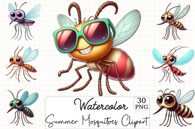 Summer Mosquitoes Clipart Bundle - CraftNest - Digital Crafting and Art