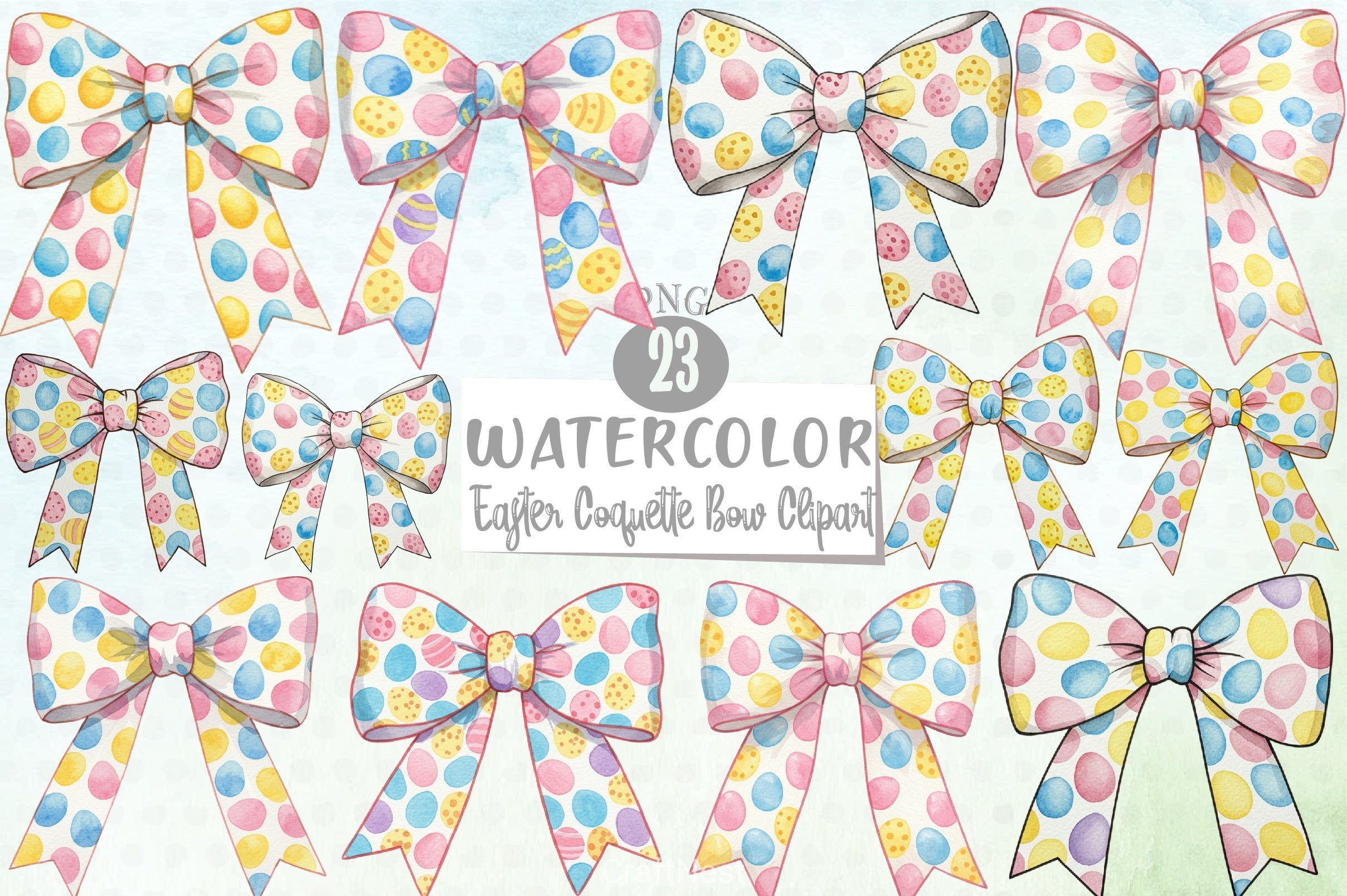 Easter Bow Clipart Bundle - CraftNest - Digital Crafting and Art