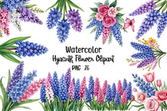 Hyacinth Flower Clipart Bundle - CraftNest - Digital Crafting and Art