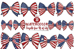 Coquette Bow 4th of July Clipart Bundle - CraftNest - Digital Crafting and Art