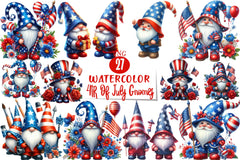 4th of July Gnomes Clipart Bundle 3 - CraftNest - Digital Crafting and Art
