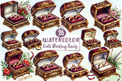 Gold Wedding Bands Clipart Bundle 18 - CraftNest - Digital Crafting and Art
