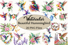 Beautiful Hummingbird Clipart Bundle - CraftNest - Digital Crafting and Art