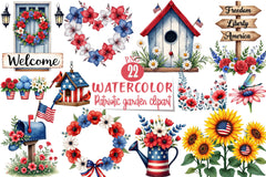 Patriotic Garden Clipart Bundle 3 - CraftNest - Digital Crafting and Art
