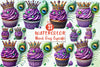 Mardi Gras Cupcake Clipart Bundle