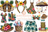 Leopard Print Summer Clipart Bundle