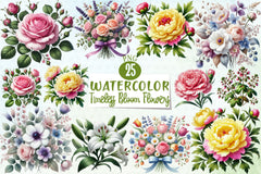 Timeless Bloom Flowers Clipart Bundle - CraftNest - Digital Crafting and Art