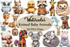 Vintage Knitted Baby Animals Clipart Bundle