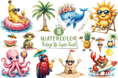 Vintage Super Bowl Clipart Bundle - CraftNest - Digital Crafting and Art