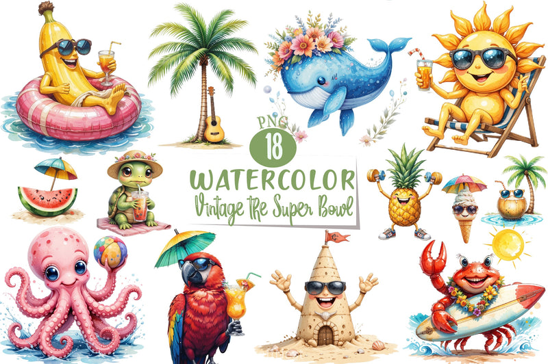 Vintage Super Bowl Clipart Bundle - CraftNest - Digital Crafting and Art