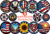 4th of July Stained Glass Clipart Bundle