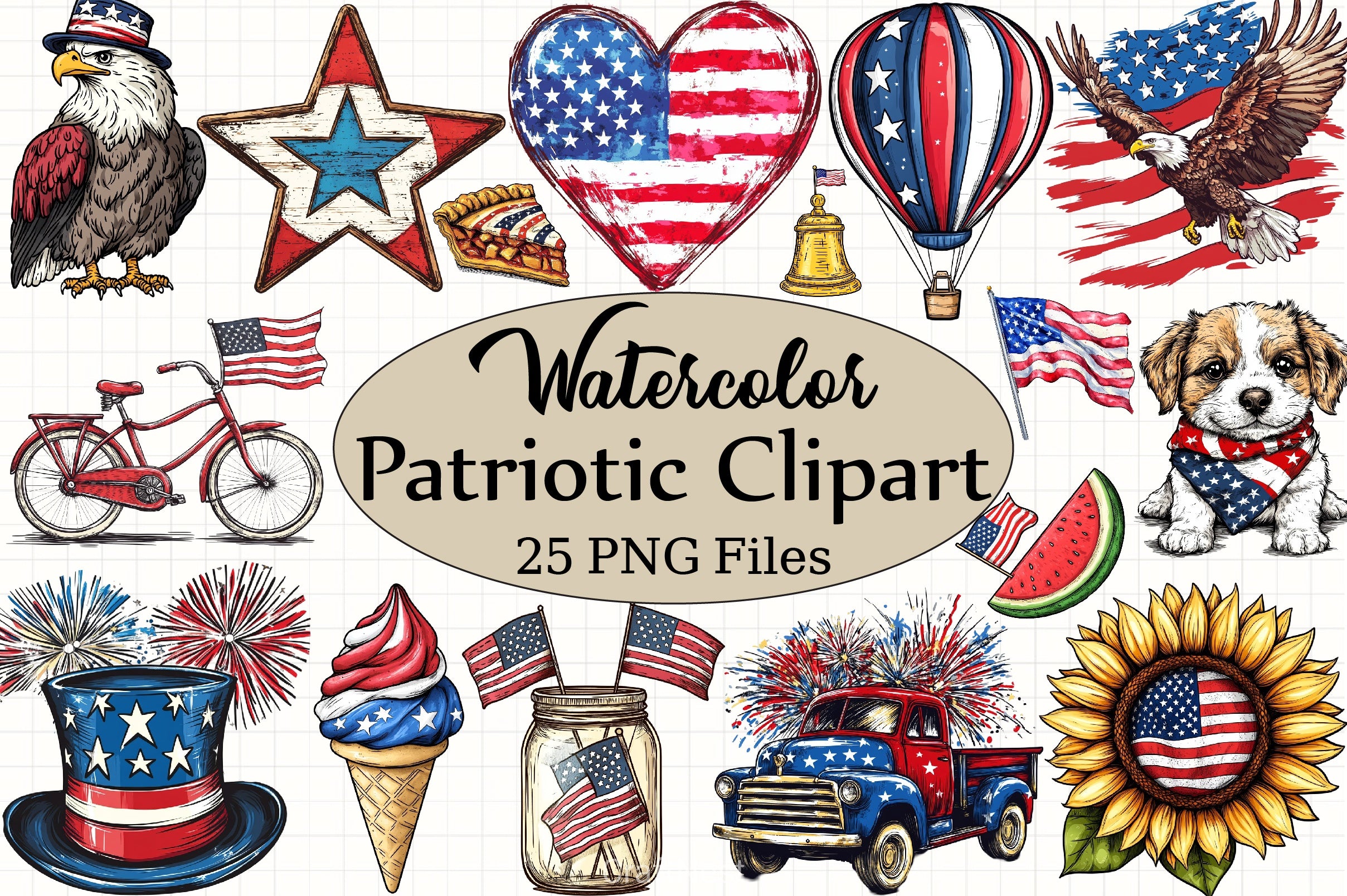 Patriotic Clipart Bundle - CraftNest - Digital Crafting and Art